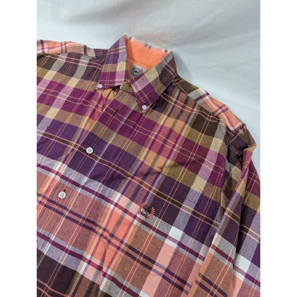 Cinch Western Shirt Mens Small Purples Plaid Button Down Long Sleeve Heavy‎